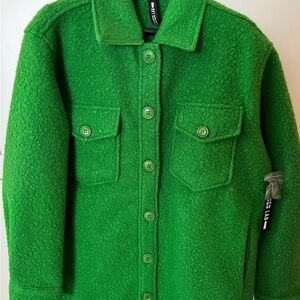 Design Lab Lord & Taylor Green Varsity Jacket